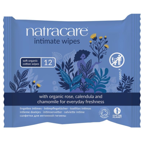 Natracare Intimate Wipes 12 pieces