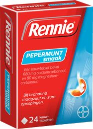Rennie Rennie Pepermuntsmaak 24 Tabletten
