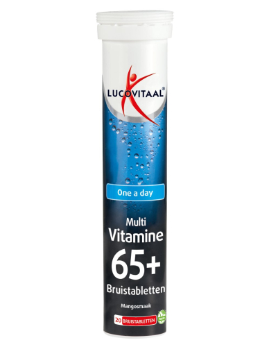 Lucovitaal Multi 65+ Bruistabletten Mangosmaak 20 effervescent tablets