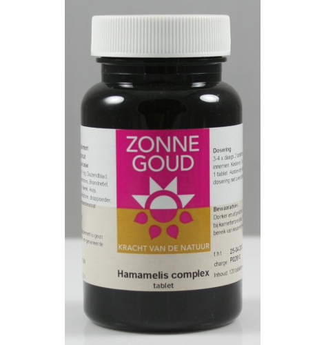 120 Tabletten Zonnegoud Hamamelis Complex