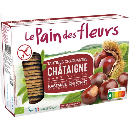 Le Pain des Fleurs Krokante Bio Crackers Kastanje Biologisch