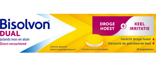 Bisolvon Bisolvon Dual Droge Hoest + Keel Irritatie 18 Lutschtabletten