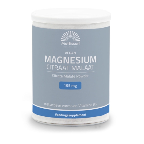 125 gram Mattisson Magnesium Citraat Malaat Poeder