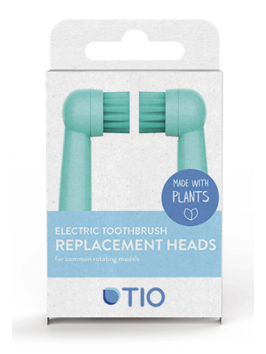 Tiomatik Opzetborstels Elektrische Tandenborstel Bio Grijs-Blauw 2 Stücke