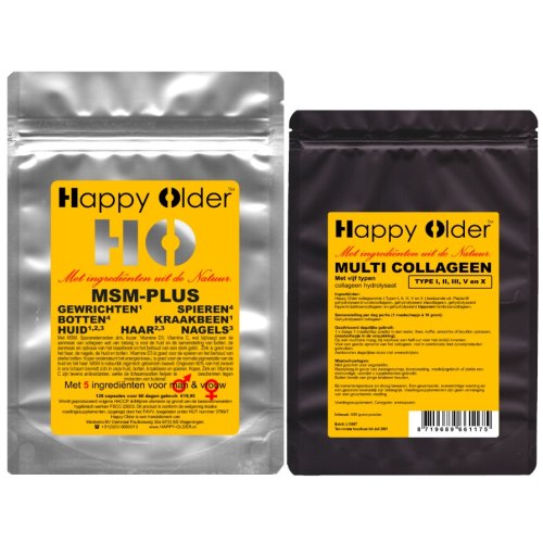 2 verpakkingen Happy Older Combi Multi Collageen + MSM Plus