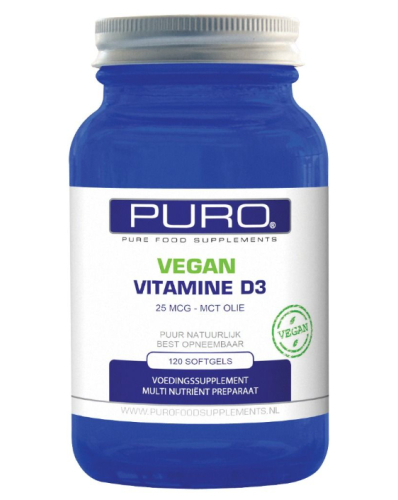 120 softgels Puro Food Supplements Vitamine D3 Vegan 