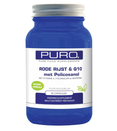 90 capsules Puro Food Supplements Rode Rijst & Q10 met Policosanol
