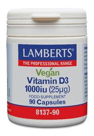 Lamberts Vegan Vitamin D3 1000 IE 25 mcg
