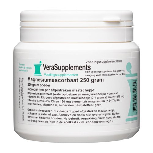 250 gram VeraSupplements Magnesiumascorbaat Poeder