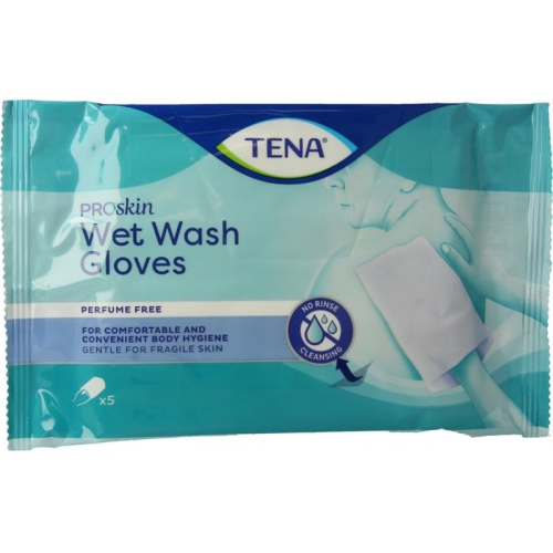 Tena Wet Wash Glove Perfume Free 5 Stücke