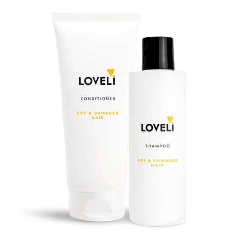 1 set Loveli Set Shampoo en Conditioner Dry & Damaged Hair