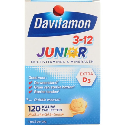 Davitamon Junior 3+ Kauwvitamines Multifruit