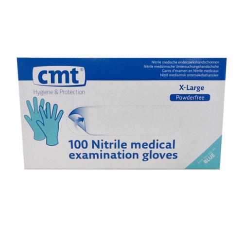 CMT Onderzoekshandschoen Nitrile Extra Large Blauw 100 Stücke