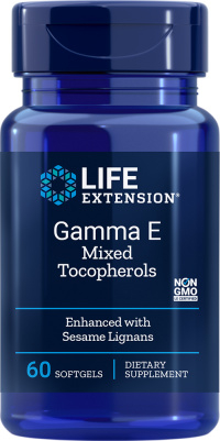 60 Softgels Life Extension Gamma E Mixed Tocopherols