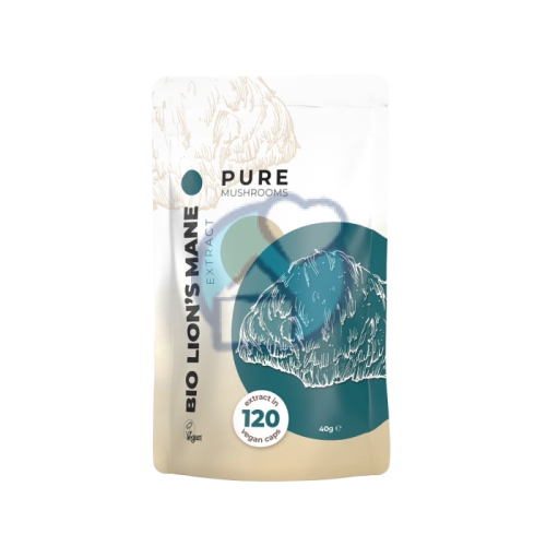 Pure Mushrooms Lion's Mane Paddenstoelen Extract Biologisch 120 Kapseln