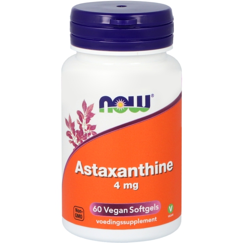 60 Softgels NOW Astaxanthine 4 mg Vegan