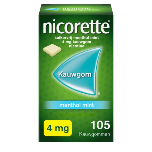 Nicorette Kauwgom Menthol Mint 4 mg
