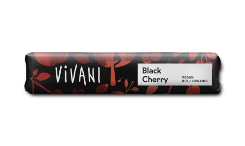 35 gram Vivani Chocoladereep Puur Black Cherry Biologisch