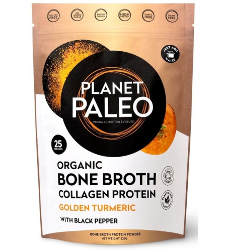 Planet Paleo Bone Broth Collagen Protein Golden Turmeric Biologisch