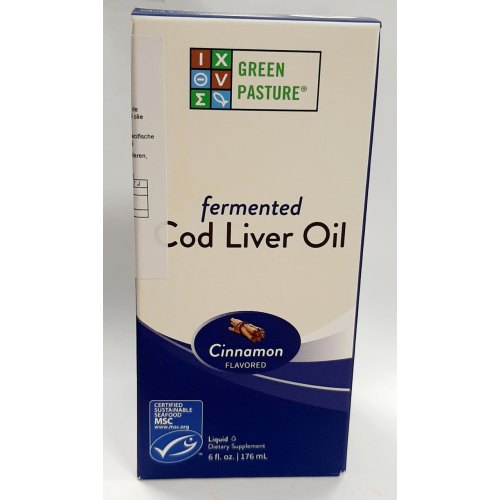 176 ml Green Pasture Fermented Cod Liver Oil Cinnamon
