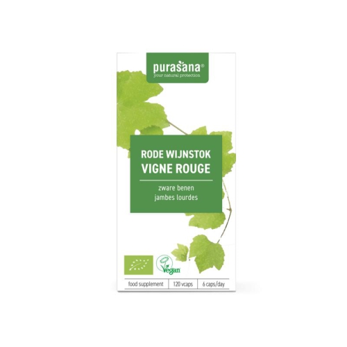 120 Kapseln Purasana Rode Wijnstok Biologisch
