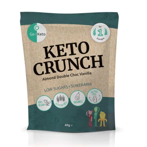 Go-Keto Keto Crunch Almond Double Choc Vanilla Biologisch 10 Tüte