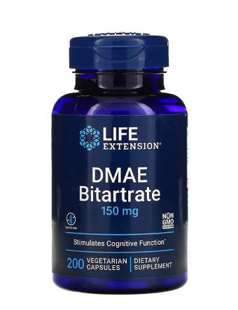 200 Kapseln Life Extension DMAE Bitartrate 150 mg