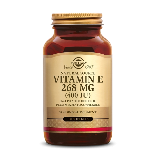 100 softgels Solgar Vitamine E 268 mg 400 IU