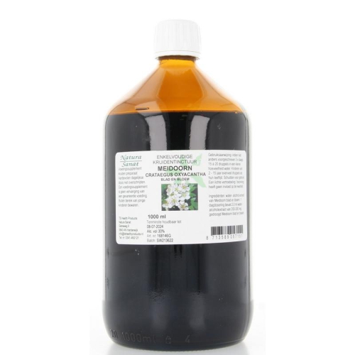 1000 Ml De Cruydhof Natura Sanat Crataegus Oxyacantha - Meidoorn Tinctuur