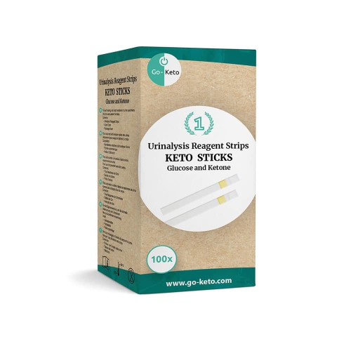 100 strips Go-Keto Keto Sticks-Glucose Ketonen Strips Urine