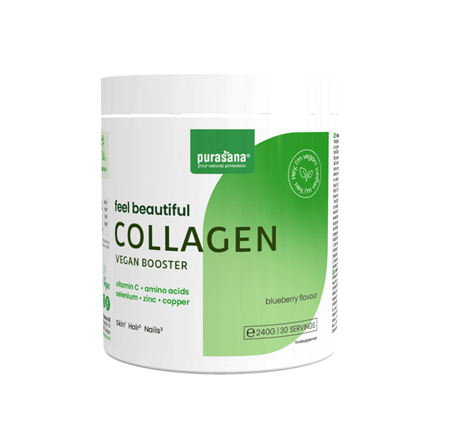 240 Gramm Purasana Collagen Feel Beautiful Blueberry Flavour Vegan