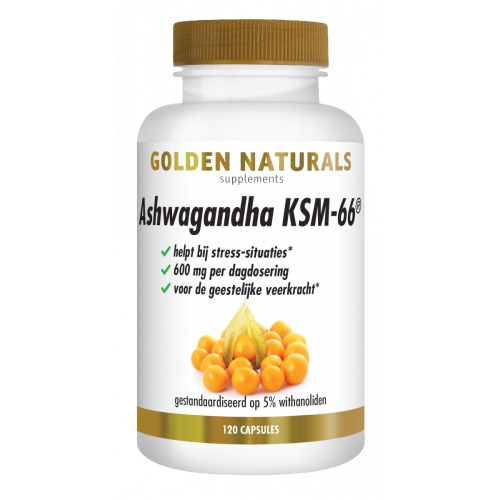 120 Kapseln Golden Naturals Ashwagandha KSM-66