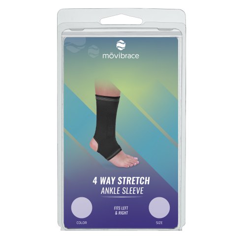 Mövibrace Enkel Bandage Zwart Maat M  1 Stuck