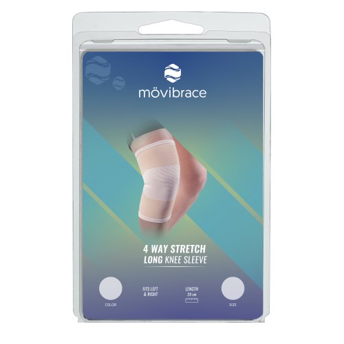 Mövibrace Knie Bandage Lang Beige Maat S 1 package