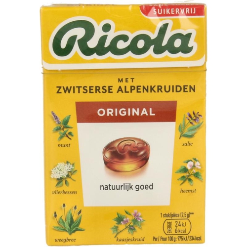 Ricola Kruidenpastilles Original Suikervrij