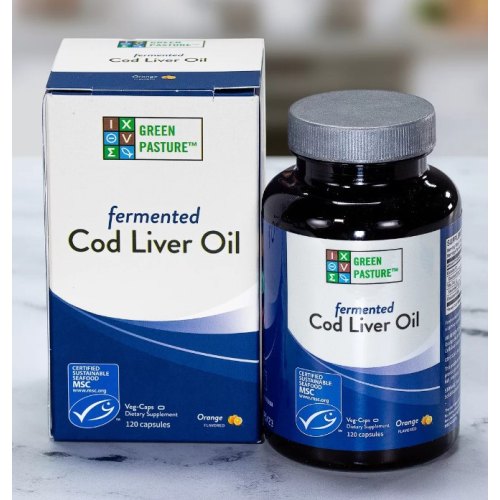 120 capsules Green Pasture Fermented Cod Liver Oil Orange