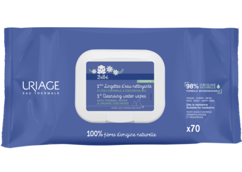 Uriage Baby 1st Cleansing Water Wipes 70 Stücke