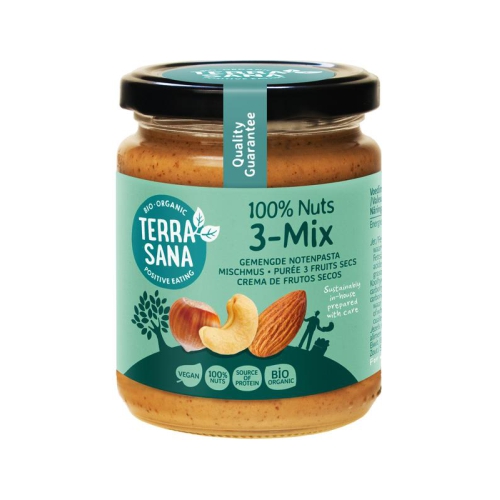 250 gram Terrasana 3-Mix Gemengde Notenpasta Biologisch