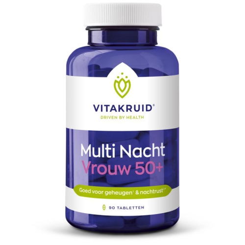 90 Tabletten Vitakruid Multi Nacht Vrouw 50+