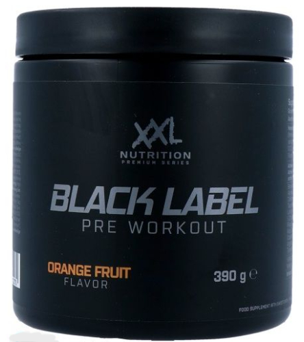 390 Gramm XXL Nutrition Black Label Pre Workout Orange Fruit