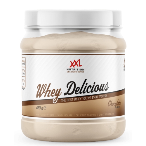 450 gram XXL Nutrition Whey Delicious Chocolade