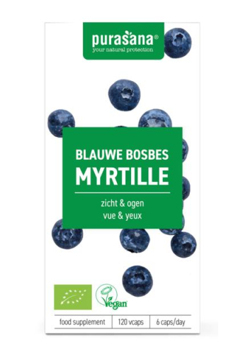 120 Kapseln Purasana Blauwe Bosbes Biologisch