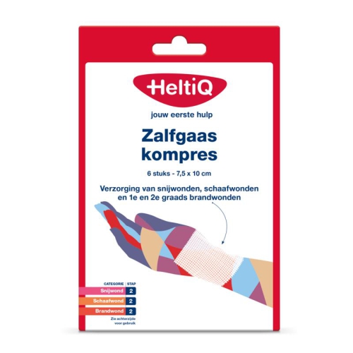 Heltiq Zalfgaas 7,5 x 10 cm 6 pieces