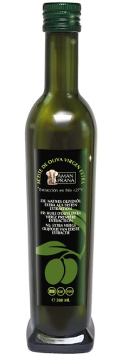 500 ml Aman Prana Extra Vierge Olijfolie Van Eerste Extractie Biologisch