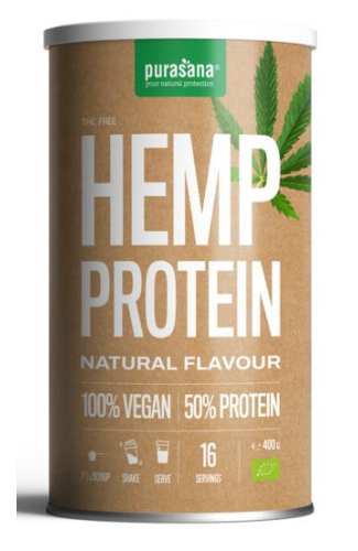 400 Gramm Purasana Hemp Protein Natural Flavor Biologisch