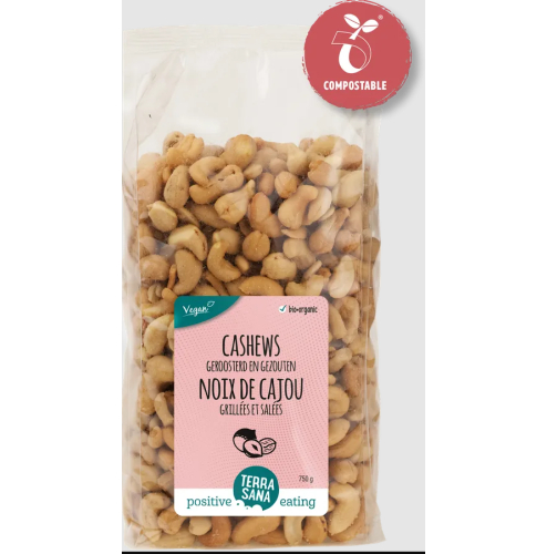 Terrasana Cashewnoten Geroosterd en Gezouten Biologisch