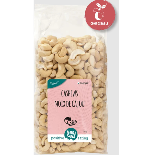 Terrasana Cashewnoten Ongeroosterd en Ongezouten Biologisch