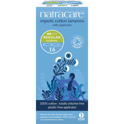 Natracare Tampons Regular Cotton met Inbrenghuls 16 Stücke