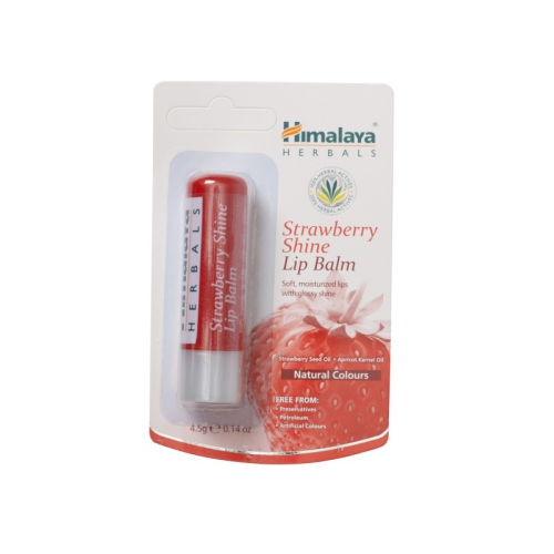 4,5 gram Himalaya Lip Balm Strawberry Shine