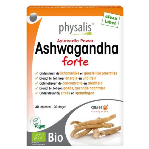 30 tabletten Physalis Ashwagandha Forte Biologisch